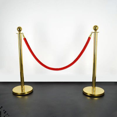 Crowd Control Velvet Rope Stanchions Hotel Lobby Supplies Gold Silvery White