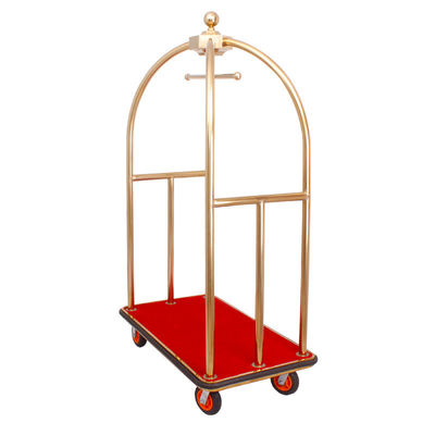 Stainless Steel Hotel Luggage Cart With Wheels Hotel Luggage Trolley