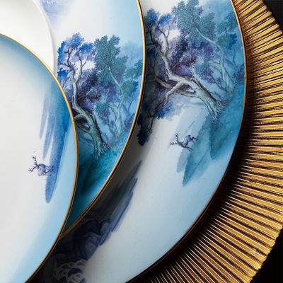 Eco Friendly Porcelain Dinner Set Sustainable Ceramic Bowl Plates