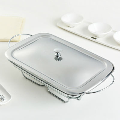 2.0L Rectangle Metal Food Warmer Tableware And Utensils Buffet Chafing Dishes