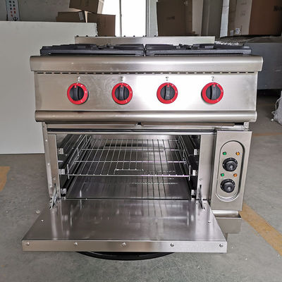 Kitchen Free Standing Stainless Steel 4 Burners Gas Range Stove With Oven