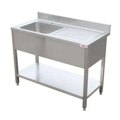 OEM ODM 304 Stainless Steel Table And Sink Commercial Sink Table