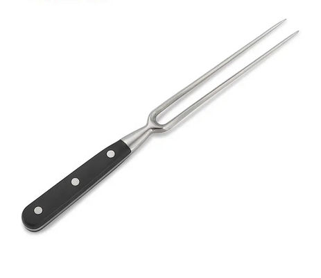 Stainless Steel Kitchen Meat Fork With Black Handle Safe Meat Carving