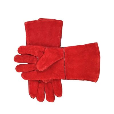 Cowhide Fireproof Welding Hand Gloves For Welding Oven Fireplace Stove Welder'S Gloves