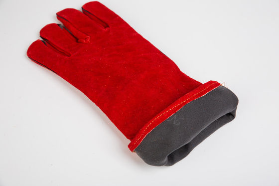 Cowhide Fireproof Welding Hand Gloves For Welding Oven Fireplace Stove Welder'S Gloves