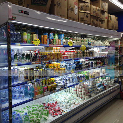 Cold Drinks Fridge Commercial Supermarket Beverage Cooler Multideck Open Chiller