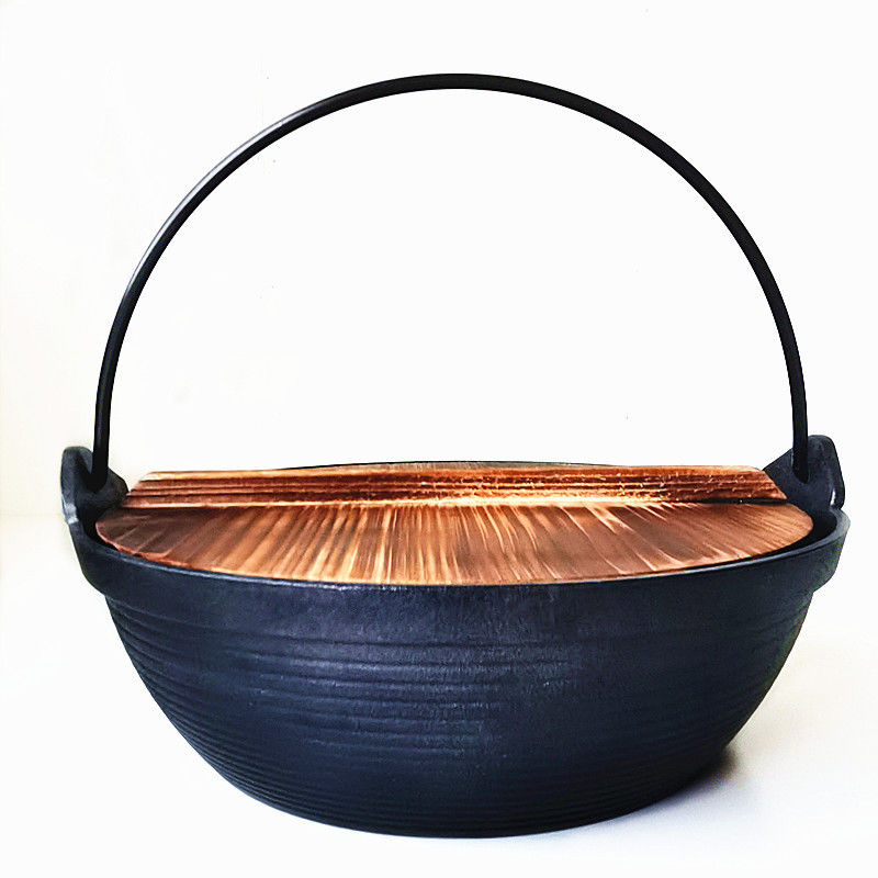 Nonstick Cast Iron Outdoor Cooker Cooking Pot Cookware Shabu Shabu Hot Pot